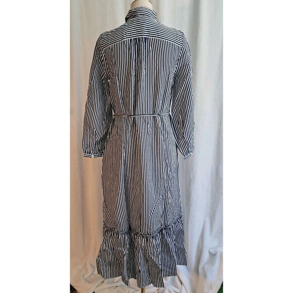 J.Crew Long Amelia Shirtdress Striped Drapey Viscose Twill CF659 Size XS NWT - Picture 5 of 12